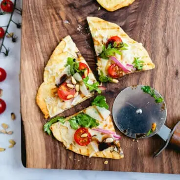 pizza de pan plano