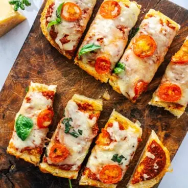 Pizza de pan francés
