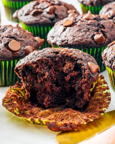 Muffins aux courgettes au chocolat