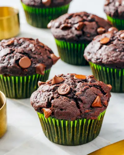 Muffins aux courgettes et au chocolat