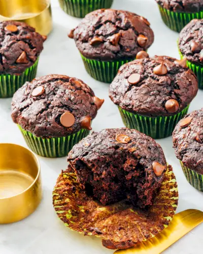 Muffins aux courgettes au chocolat