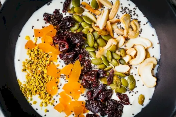 Tazón de proteína de cereza ácida