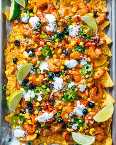 Nachos de camarão
