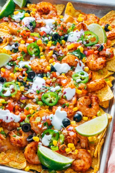 Nachos de camarão