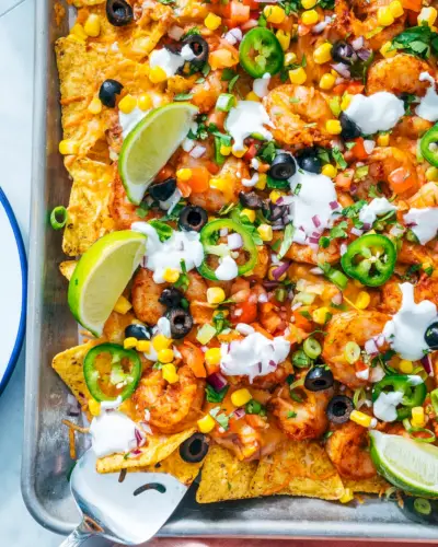Nachos de camarão