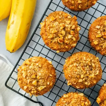 Muffin alle banane e noci