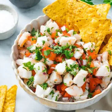Ceviche de camarão