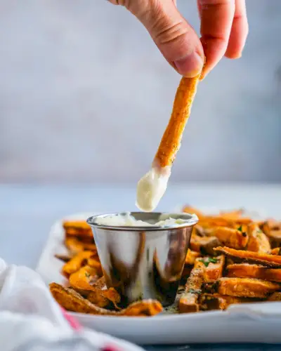 Batata doce frita crocante