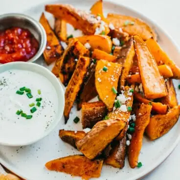 Fatias de batata doce