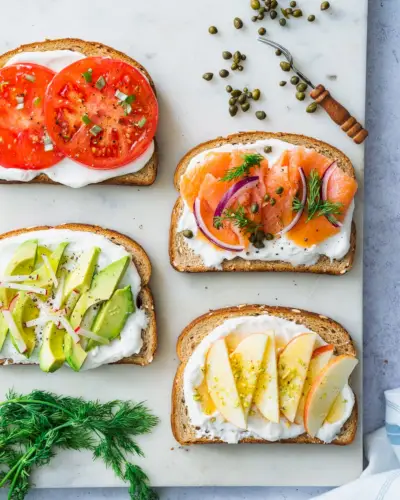 Pain grillé à la ricotta
