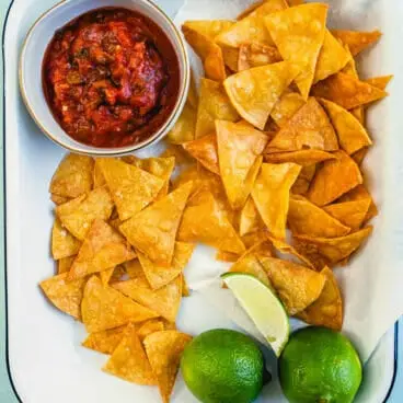 Chips de tortilha caseiros