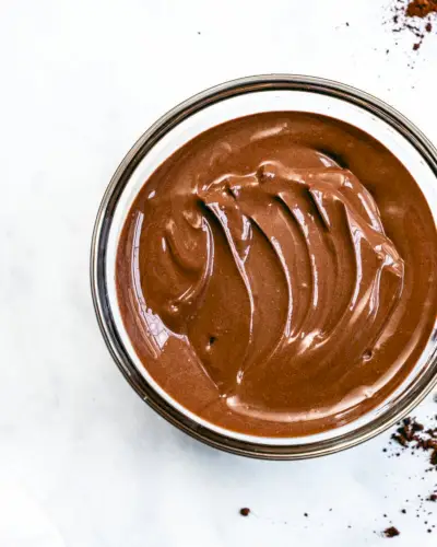 Pudim de chocolate saudável