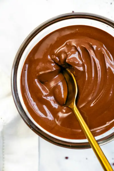 Lanche saudável de chocolate