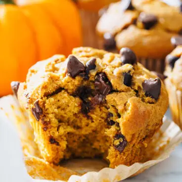 Muffins de calabaza con chispas de chocolate