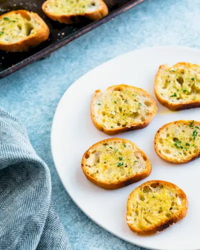 Receita de torrada de alho