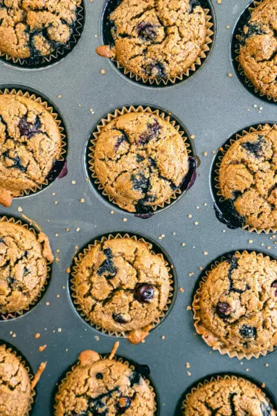 Muffins banane-myrtille