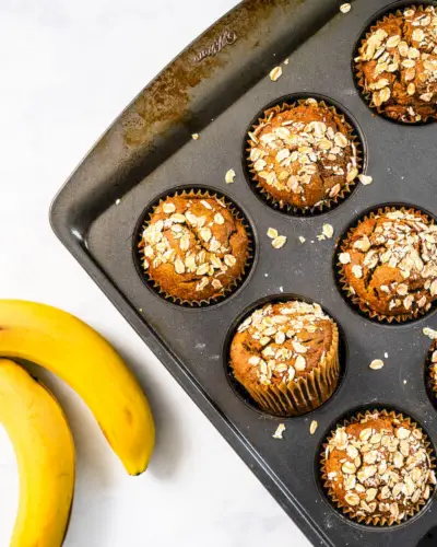 Muffins à la banane au mixeur