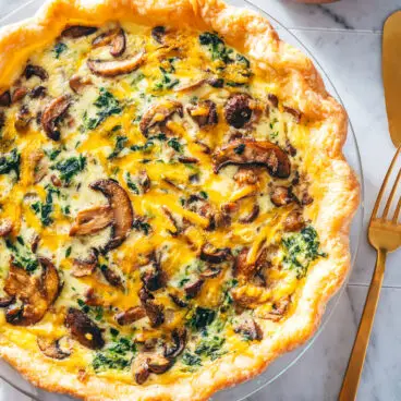 Spinat-Pilz-Quiche