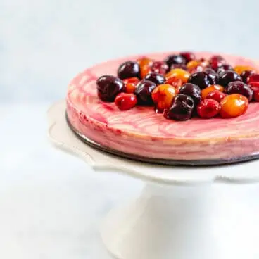 Gâteau au fromage aux cerises | Cheesecake au yaourt grec | Cheesecake sans croûte
