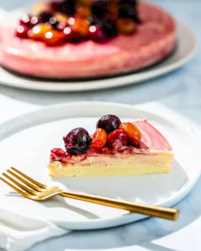 クラストレスチーズケーキのレシピ