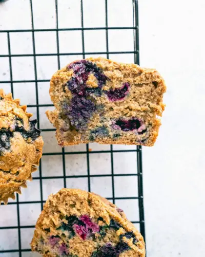 Muffins aux bleuets et à l'avoine