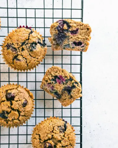 Muffins aux bleuets et à l'avoine