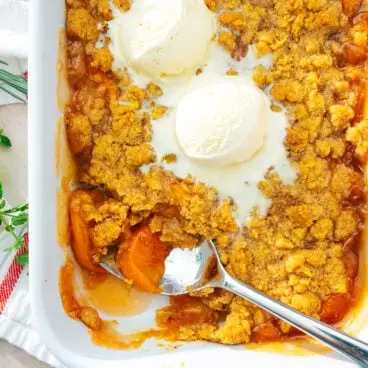 Crumble aux pêches
