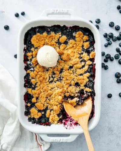 Crumble aux bleuets