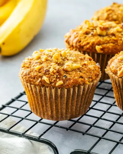 Muffin de plátano y nueces