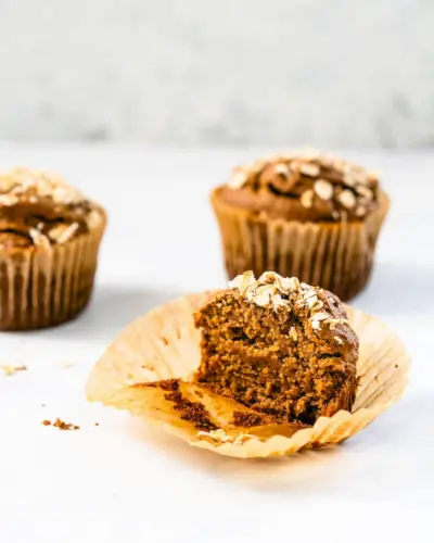 Muffin di farina d'avena e banane
