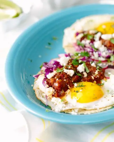 Tacos Rancheros | Recette de Huevos rancheros | Sauce Huevos Rancheros | Tacos aux œufs