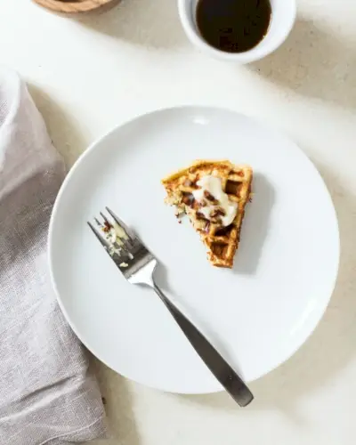 Gaufres au pain de maïs et mascarpone à l'érable