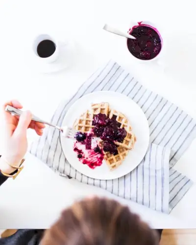 Waffles sem leite