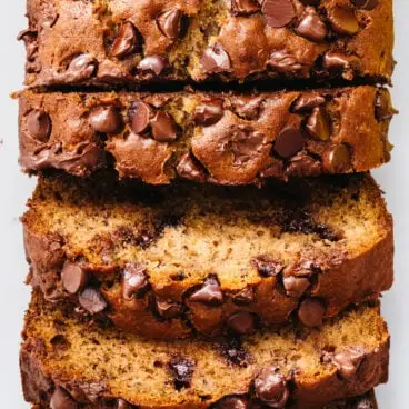 Pain aux bananes et aux pépites de chocolat