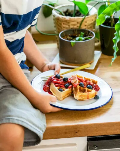 Gaufres aux fraises