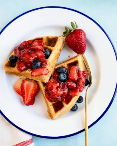 Gaufres aux fraises