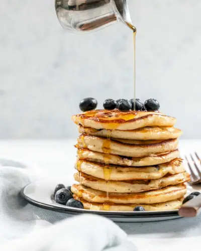 Panquecas veganas de mirtilo