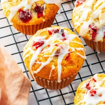 Brusnicovo pomarančové muffiny