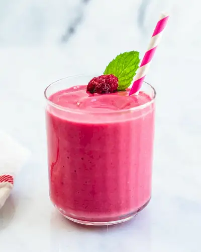 Smoothie aux framboises