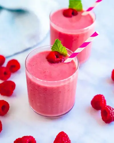 Smoothie aux framboises