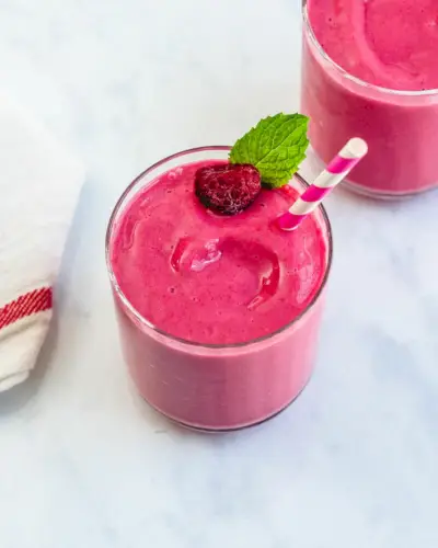 Smoothie aux framboises