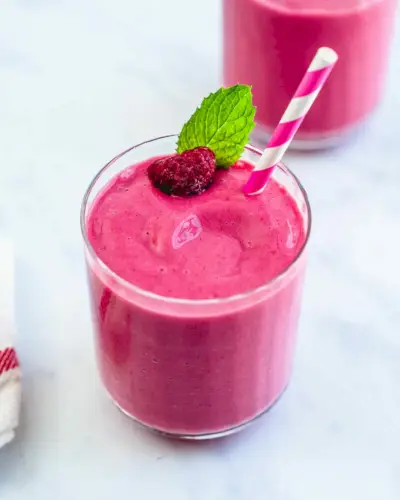Smoothie aux framboises