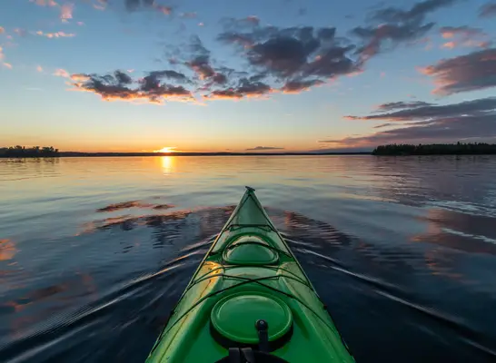 sunset kayaking