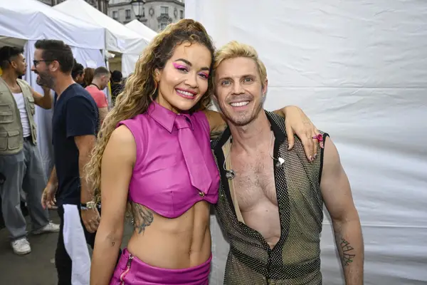Rita Ora backstage of the Trafalgar Square Stage