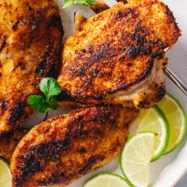 Poulet noirci