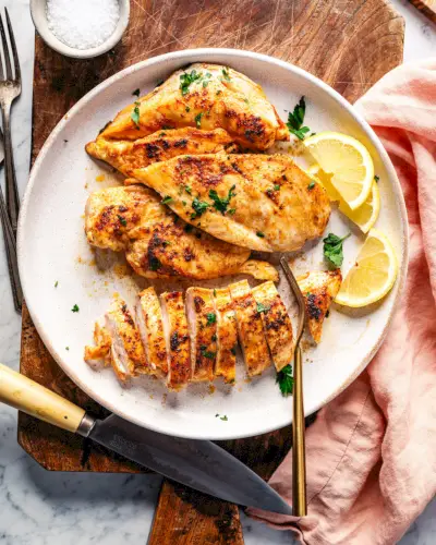 Etapa 2: sele o peito de frango na frigideira