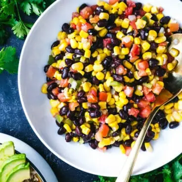 Salada de feijão preto e milho