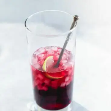 Coquetel de vodka e cranberry