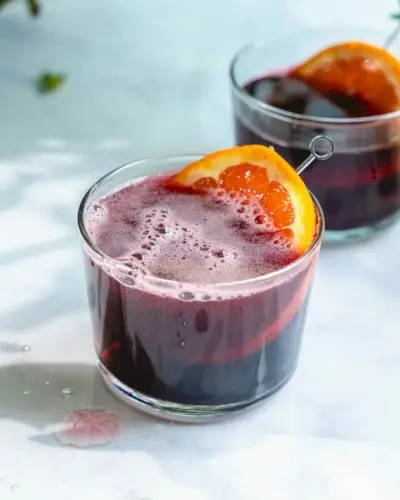 Red wine spritzer