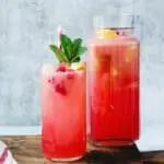 Receita de limonada de framboesa